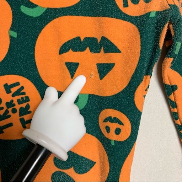 LulaRoe Halloween Jack O Lantern Pumpkin Leggings Girl’s Large Green Orange Fall - Picture 5 of 9